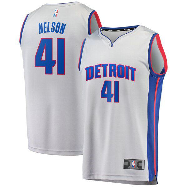 Maillot nba Detroit Pistons Statement Edition Homme Jameer Nelson 41 Gris
